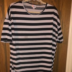 Lularoe Irma black and white stripe size Small
